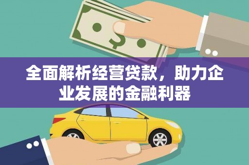 天长全面解析经营贷款，助力企业发展的金融利器