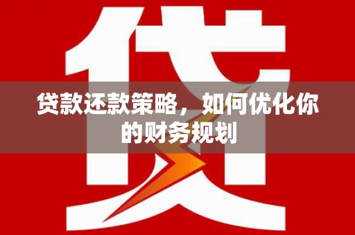 天长贷款还款策略，如何优化你的财务规划