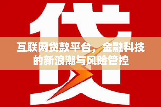 天长互联网贷款平台，金融科技的新浪潮与风险管控