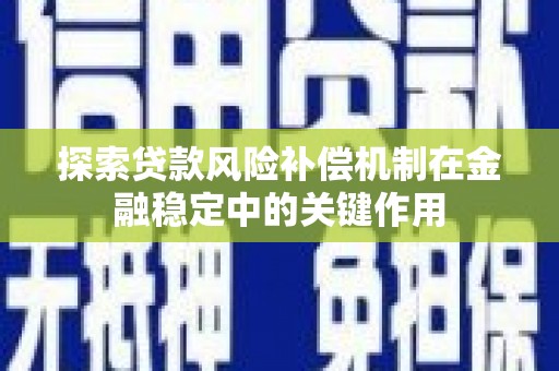 天长探索贷款风险补偿机制在金融稳定中的关键作用