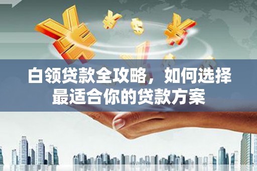 天长白领贷款全攻略，如何选择最适合你的贷款方案